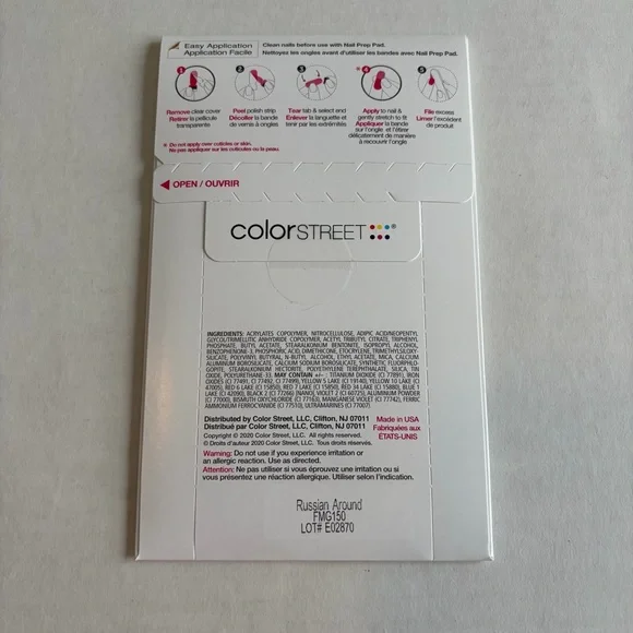 *Retired* Color Street: Russian Around | Crimson Sparkle Fall Autumn Glitter - Picture 4 of 12